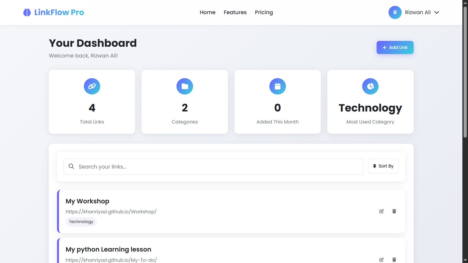 Link Dashboard